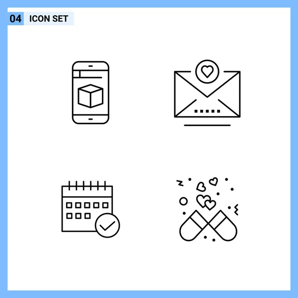 Conjunto Iconos Creativos Universales Simplemente Vector Ilustraciones Para Aplicaciones Web — Vector de stock