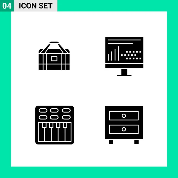 Set Universal Creative Icons Simply Vector Illustrations Web Mobile Apps — Stock Vector