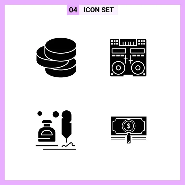 Set Universal Creative Icons Simply Vector Illustrations Web Mobile Apps — Stock Vector