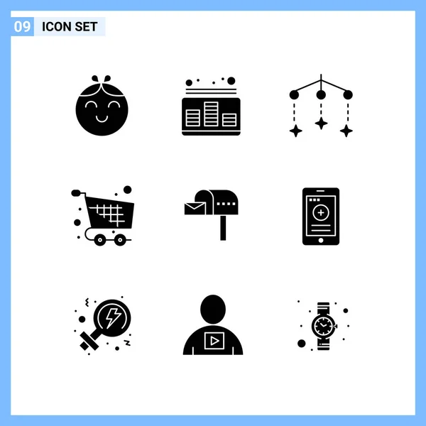 Conjunto Iconos Creativos Universales Simplemente Vector Ilustraciones Para Aplicaciones Web — Vector de stock