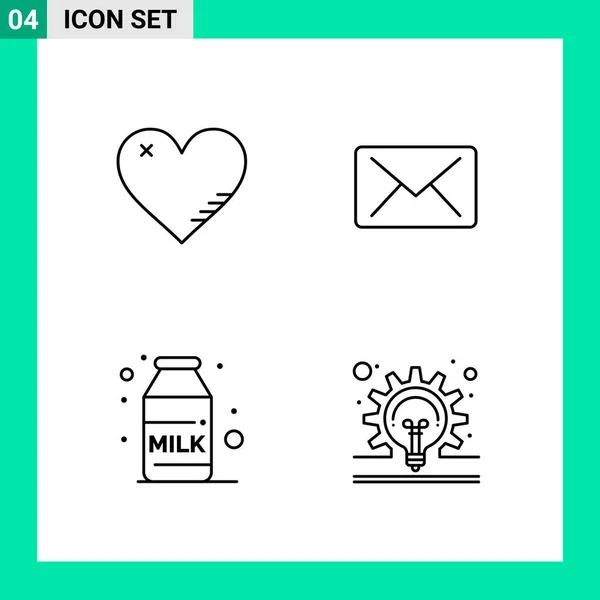 Set Universal Creative Icons Simply Vector Illustrations Web Mobile Apps — Stock Vector