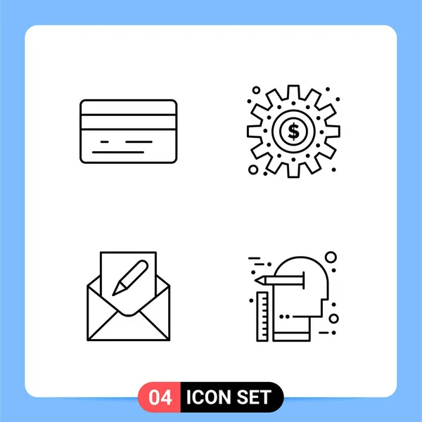 Conjunto Iconos Creativos Universales Simplemente Vector Ilustraciones Para Aplicaciones Web — Vector de stock