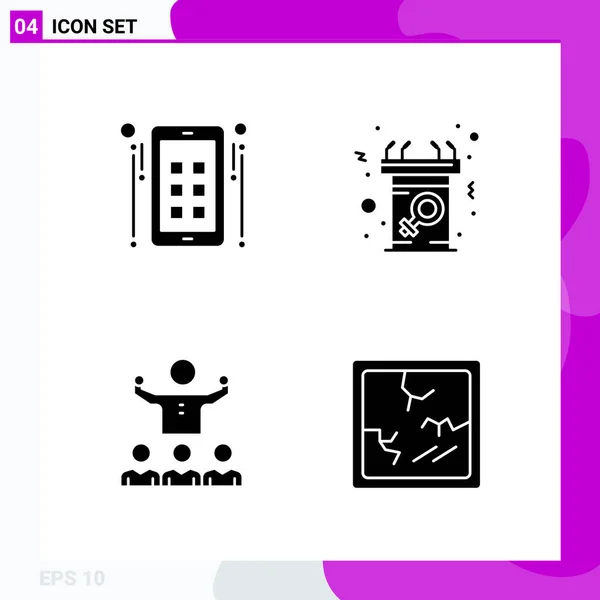 Conjunto Iconos Creativos Universales Simplemente Vector Ilustraciones Para Aplicaciones Web — Vector de stock