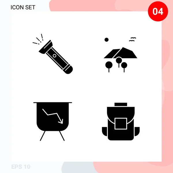 Set Dari Ikon Kreatif Universal Cukup Ilustrasi Vektor Untuk Aplikasi - Stok Vektor