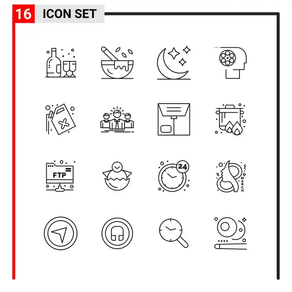Σύνολο 16 Universal Icons Business Vector — Διανυσματικό Αρχείο