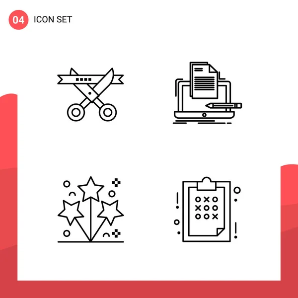 Set Universal Creative Icons Simply Vector Illustrations Web Mobile Apps — Stock Vector