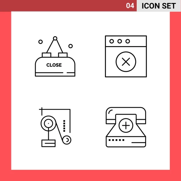 Set Universal Creative Icons Simply Vector Illustrations Web Mobile Apps — Stock Vector