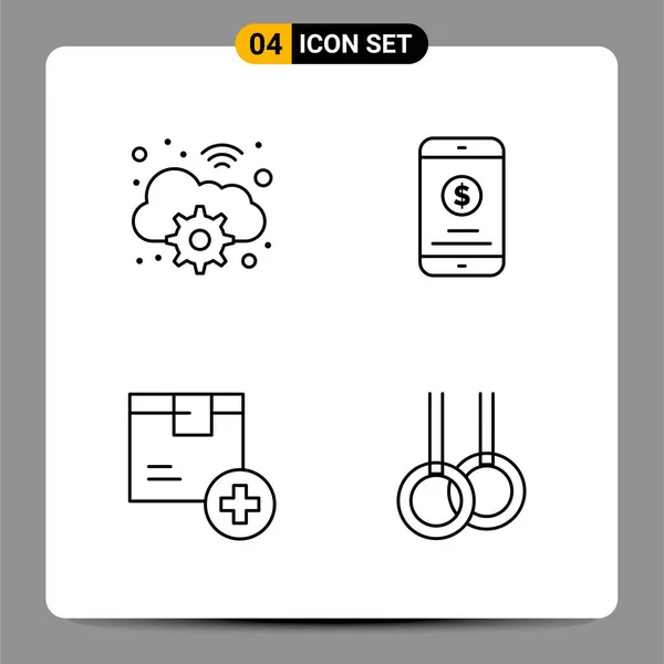 Set Dari Ikon Kreatif Universal Cukup Ilustrasi Vektor Untuk Aplikasi - Stok Vektor