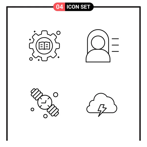 Set Universal Creative Icons Simply Vector Illustrations Web Mobile Apps — Stock Vector