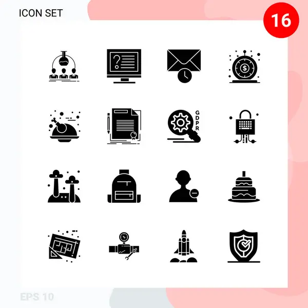 Set Universal Creative Icons Simply Vector Illustrations Web Mobile Apps — Stock Vector