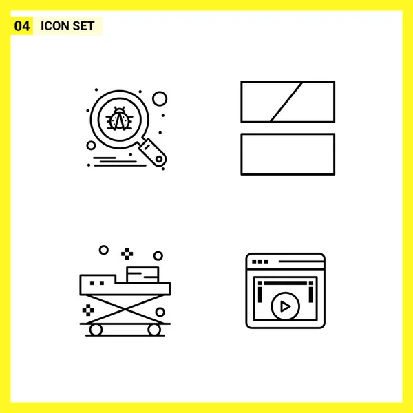 Set Universeller Kreativer Symbole Vektor Illustration — Stockvektor