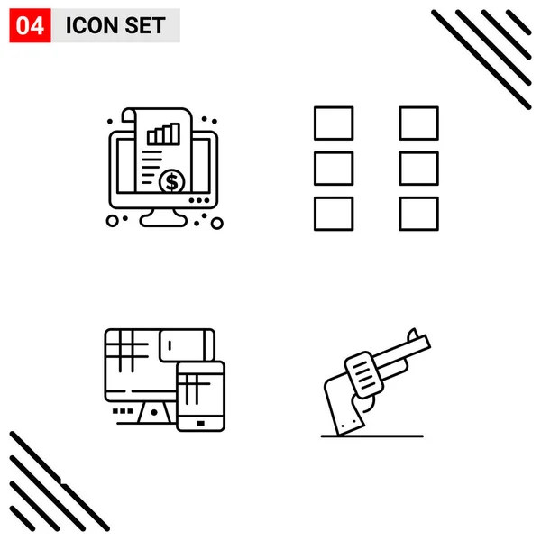 Set Universal Creative Icons Simply Vector Illustrations Web Mobile Apps — Stock Vector