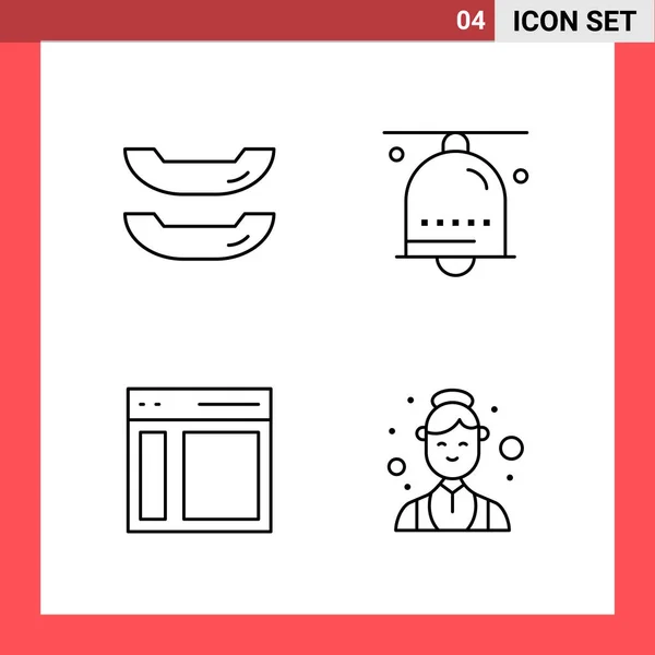 Conjunto Iconos Creativos Universales Simplemente Vector Ilustraciones Para Aplicaciones Web — Archivo Imágenes Vectoriales