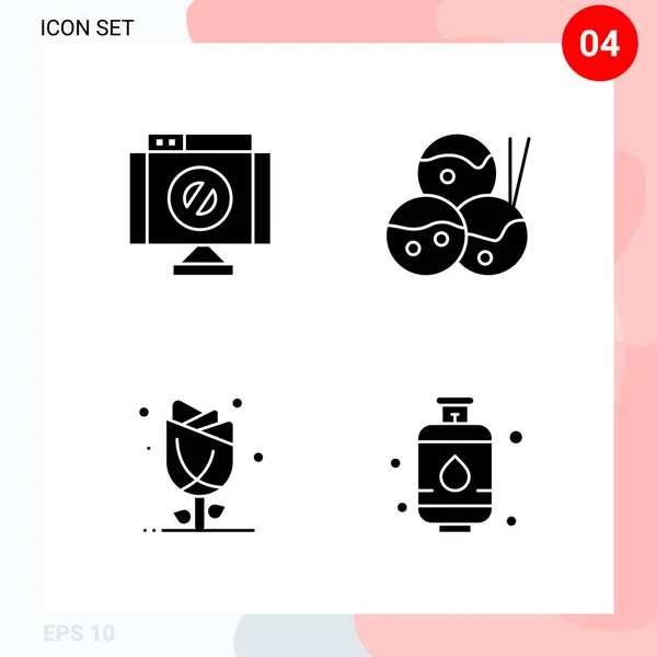 Conjunto Iconos Creativos Universales Simplemente Vector Ilustraciones Para Aplicaciones Web — Vector de stock