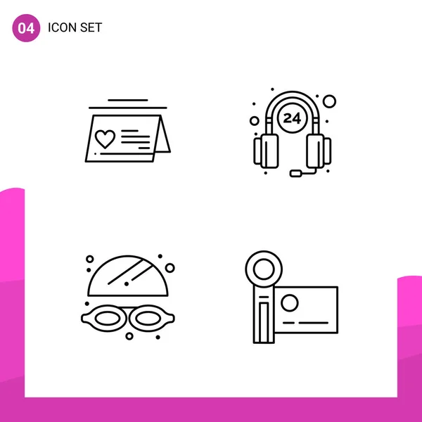 Conjunto Iconos Creativos Universales Simplemente Vector Ilustraciones Para Aplicaciones Web — Vector de stock