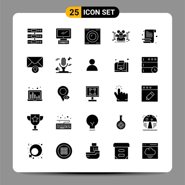 Conjunto Iconos Creativos Universales Simplemente Vector Ilustraciones Para Aplicaciones Web — Vector de stock