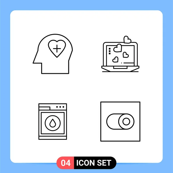 Conjunto Iconos Creativos Universales Simplemente Vector Ilustraciones Para Aplicaciones Web — Archivo Imágenes Vectoriales