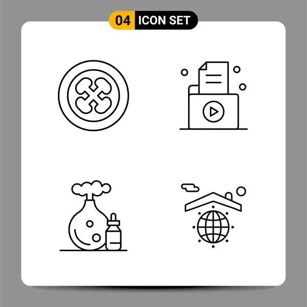 Set Universal Creative Icons Vector Illustration — Stock Vector