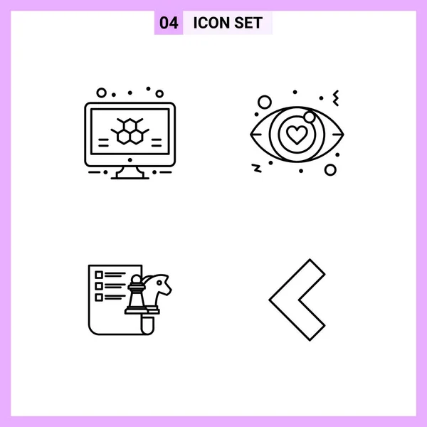 Conjunto Iconos Creativos Universales Simplemente Vector Ilustraciones Para Aplicaciones Web — Archivo Imágenes Vectoriales