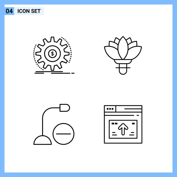 Conjunto Iconos Creativos Universales Simplemente Vector Ilustraciones Para Aplicaciones Web — Vector de stock