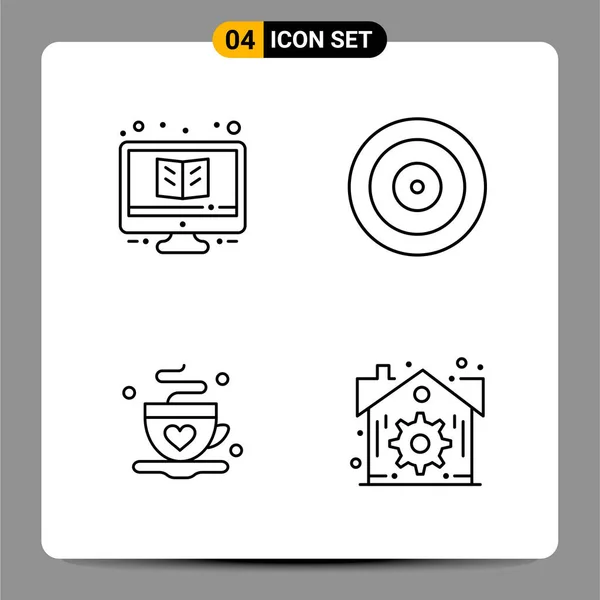 Set Universal Creative Icons Simply Vector Illustrations Web Mobile Apps — Stock Vector