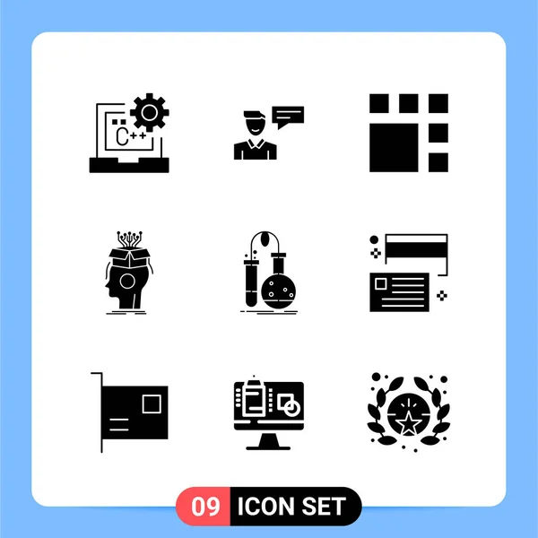 Conjunto Iconos Creativos Universales Simplemente Vector Ilustraciones Para Aplicaciones Web — Archivo Imágenes Vectoriales