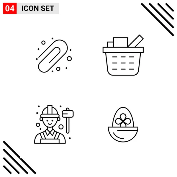 Conjunto Iconos Creativos Universales Simplemente Vector Ilustraciones Para Aplicaciones Web — Vector de stock