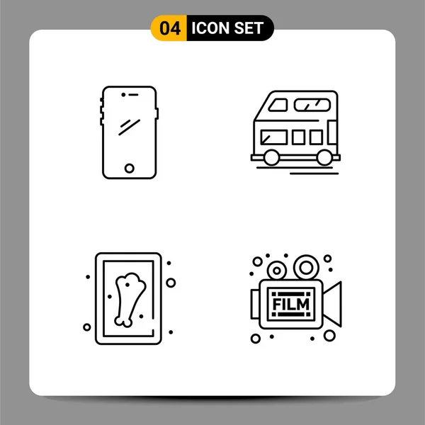 Set Universal Creative Icons Simply Vector Illustrations Web Mobile Apps — Stock Vector