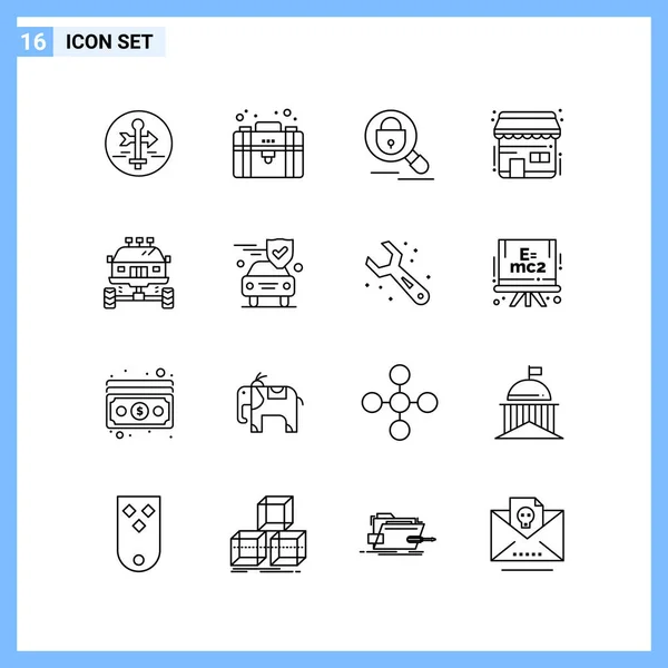 Conjunto Iconos Creativos Universales Simplemente Vector Ilustraciones Para Aplicaciones Web — Vector de stock