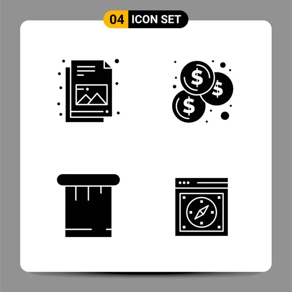 Conjunto Iconos Creativos Universales Simplemente Vector Ilustraciones Para Aplicaciones Web — Vector de stock