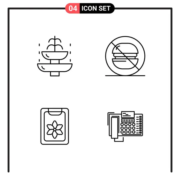 Conjunto Iconos Creativos Universales Simplemente Vector Ilustraciones Para Aplicaciones Web — Vector de stock