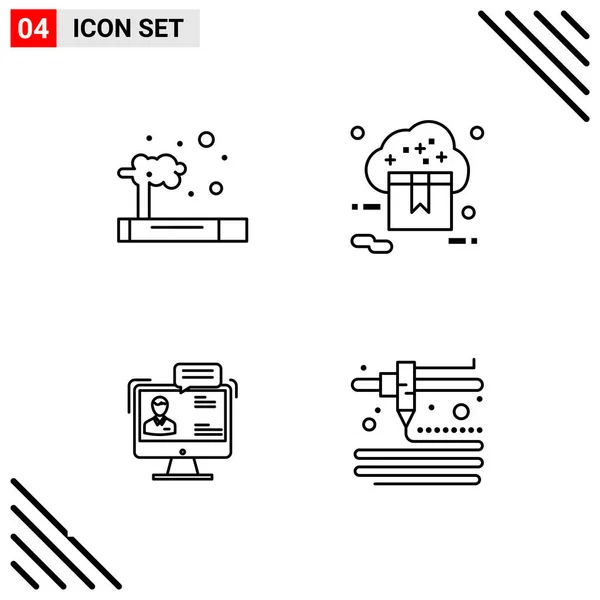 Conjunto Iconos Creativos Universales Simplemente Vector Ilustraciones Para Aplicaciones Web — Vector de stock