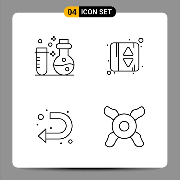 Conjunto Iconos Creativos Universales Simplemente Vector Ilustraciones Para Aplicaciones Web — Vector de stock