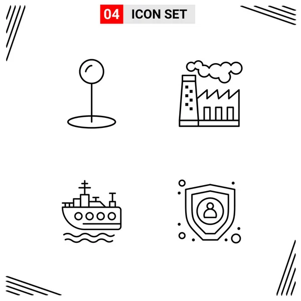 Set Universal Creative Icons Simply Vector Illustrations Web Mobile Apps — Stock Vector