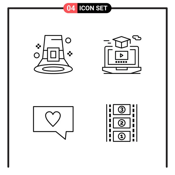 Conjunto Iconos Creativos Universales Simplemente Vector Ilustraciones Para Aplicaciones Web — Vector de stock