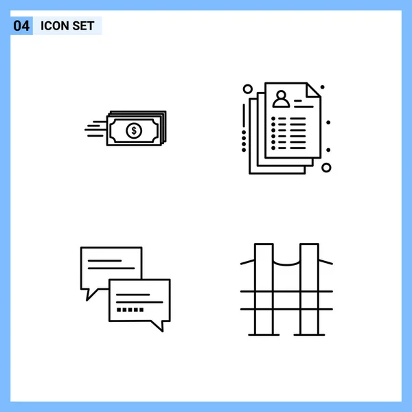 Set Universeller Kreativer Symbole Einfach Vektorillustrationen Für Web Und Mobile — Stockvektor