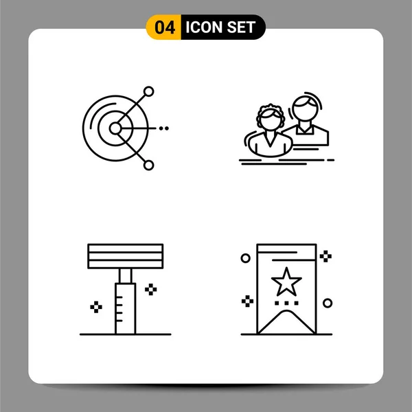 Set Universal Creative Icons Simply Vector Illustrations Web Mobile Apps — Stock Vector