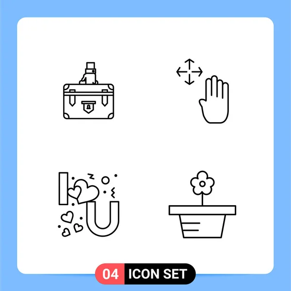 Conjunto Iconos Creativos Universales Simplemente Vector Ilustraciones Para Aplicaciones Web — Vector de stock