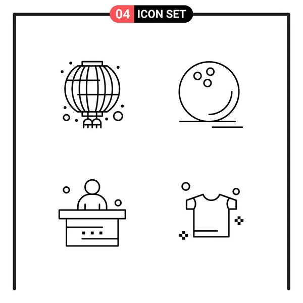 Set Universal Creative Icons Simply Vector Illustrations Web Mobile Apps — Stock Vector