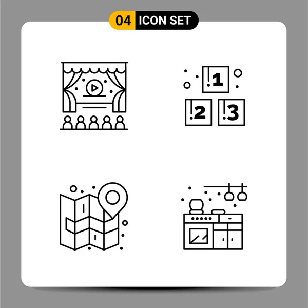 Conjunto Iconos Creativos Universales Simplemente Vector Ilustraciones Para Aplicaciones Web — Vector de stock