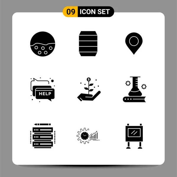 Conjunto de 16 iconos universales Vector de negocios — Vector de stock