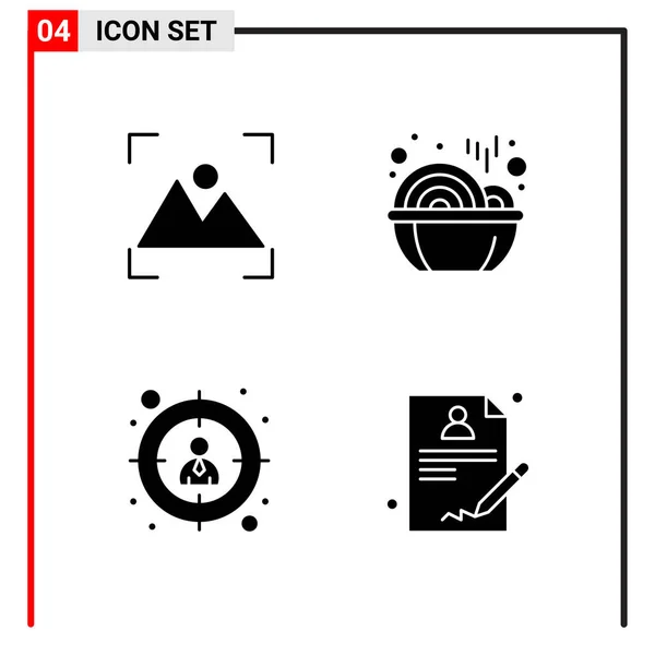 Set Universeller Kreativer Symbole Einfach Vektorillustrationen Für Web Und Mobile — Stockvektor