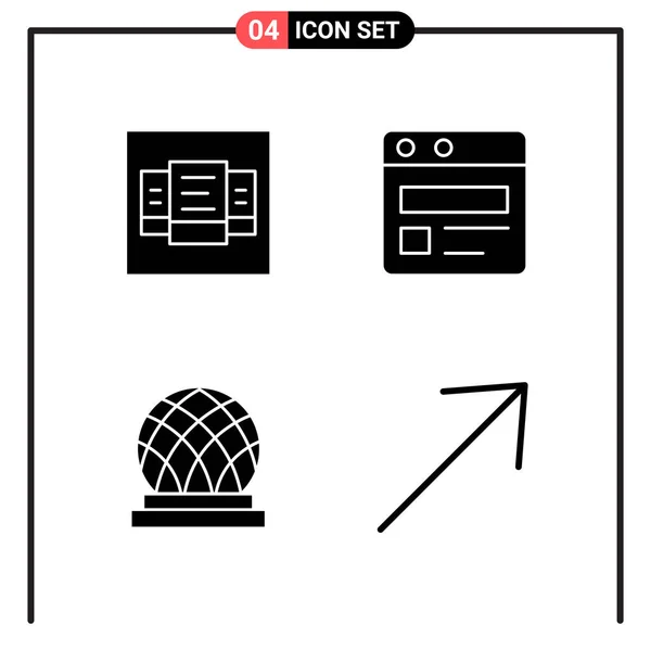 Conjunto Iconos Creativos Universales Simplemente Vector Ilustraciones Para Aplicaciones Web — Archivo Imágenes Vectoriales