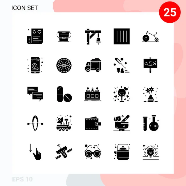 Conjunto Iconos Creativos Universales Simplemente Vector Ilustraciones Para Aplicaciones Web — Archivo Imágenes Vectoriales