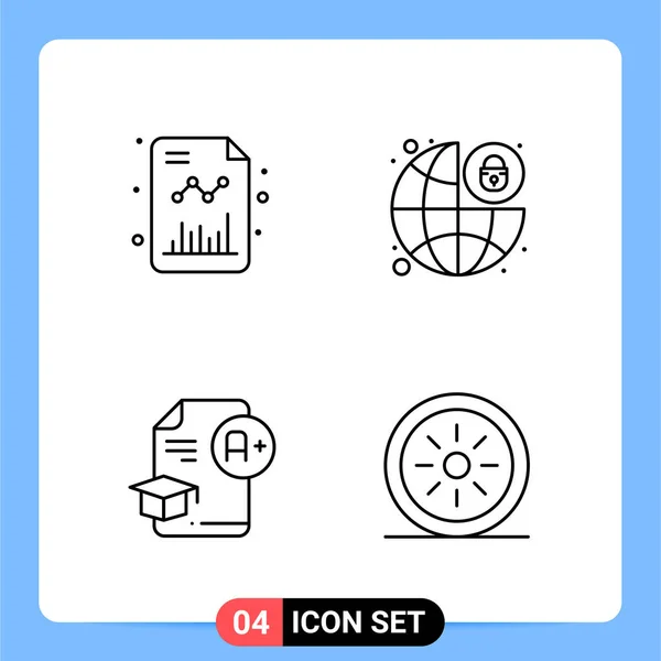 Conjunto Iconos Creativos Universales Simplemente Vector Ilustraciones Para Aplicaciones Web — Archivo Imágenes Vectoriales