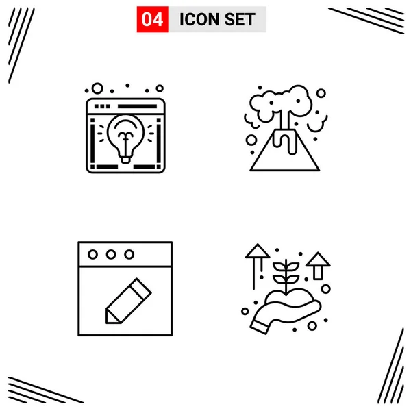 Set Universal Creative Icons Simply Vector Illustrations Web Mobile Apps — Stock Vector