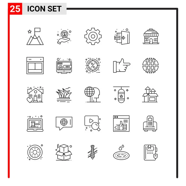 Set Universal Creative Icons Simply Vector Illustrations Web Mobile Apps — Stock Vector