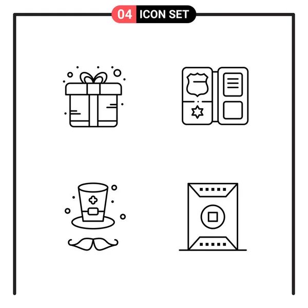 Set Universal Creative Icons Simply Vector Illustrations Web Mobile Apps — Stock Vector