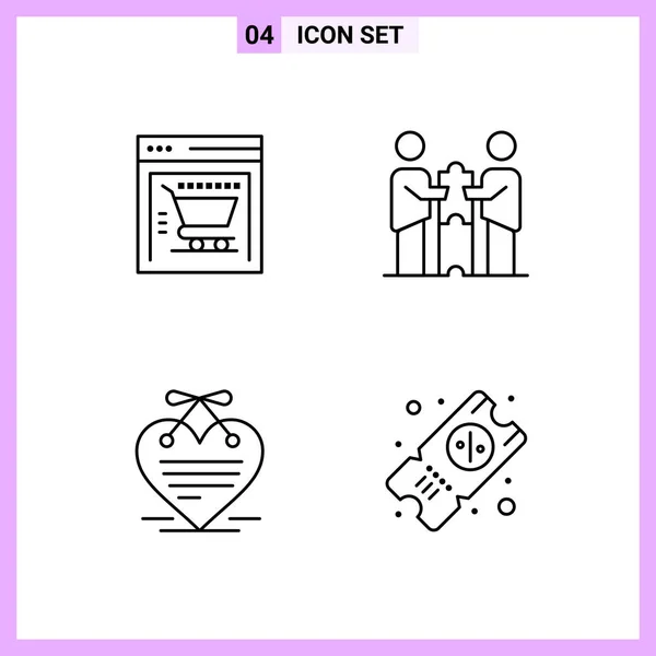 Conjunto Iconos Creativos Universales Simplemente Vector Ilustraciones Para Aplicaciones Web — Archivo Imágenes Vectoriales