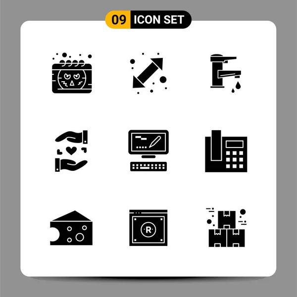 Conjunto Iconos Creativos Universales Simplemente Vector Ilustraciones Para Aplicaciones Web — Archivo Imágenes Vectoriales